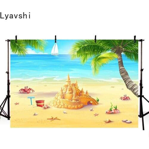 Lyavshi beach castle background baby birthday party sea view decoration photo studio photography background