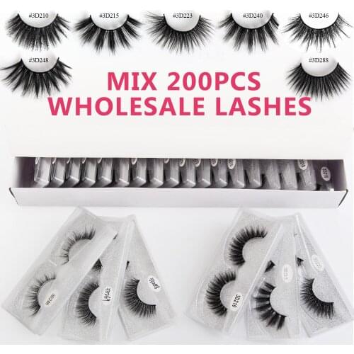 MAANGE Wholesale Eyelashes 30/50/100 Pairs 3d Mink Lashes Natural False Eyelashes Wholesale False Eyelashes Makeup False Lashes