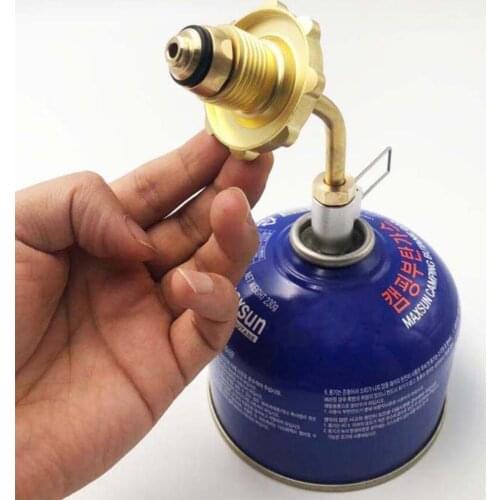Mini Camping Stove Burner Connector Conversion Tank Gas Propane Bottle Adaptor Tank Pipe Valve Nozzle Regulator