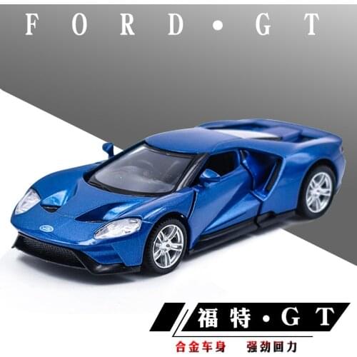 1:36 Ford Gt Alloy Car Model Childrens Toy Car Ornaments Resilience Boy Toy Wholesale Boys Like Exquisite Workmanship