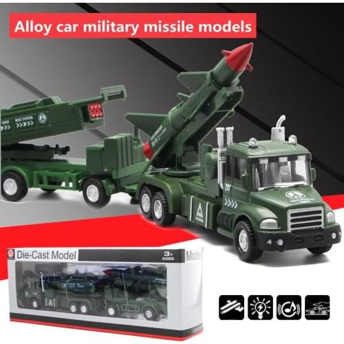 Alloy high simulation military missile car models,pull back & flashing & musical,metal diecasts,toy vehicles,free shipping