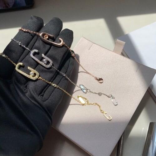 Fashion women slide move stone 925 sterling silver jewelry moving design summer beach crystal bracelet