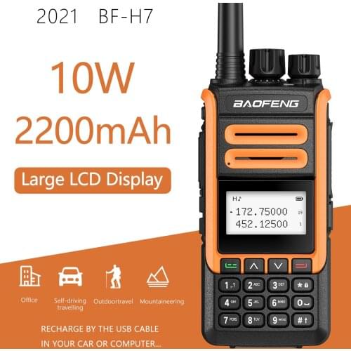 New Baofeng BF-H7 Walkie Talkie Dual Band 10W High Power Transceiver 136-174 400-520MHz Hunting Two way Radio UV-9R UV-82 Plus
