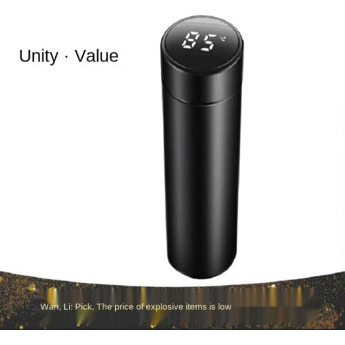 New Stainless Steel Thermos Bottle Portable Vacuum Heat Preservation Water Bottle Fashion Creativity Smart Thermos Flask
