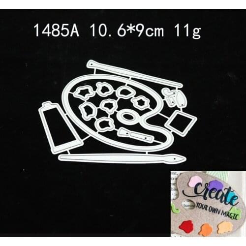2021 Palette Metal Cutting Dies DIY Scrapbooking Paper Photo Album Crafts Knife Mould Cards Embossing Mold Stencils for Decor
