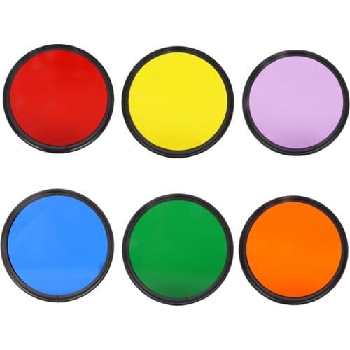 Full Color lens Filter 37 40.5 46 49 52 55 58 62 67 72 77 82 mm Red Blue Green Purple Yellew Orange for Canon Nikon Sony camera