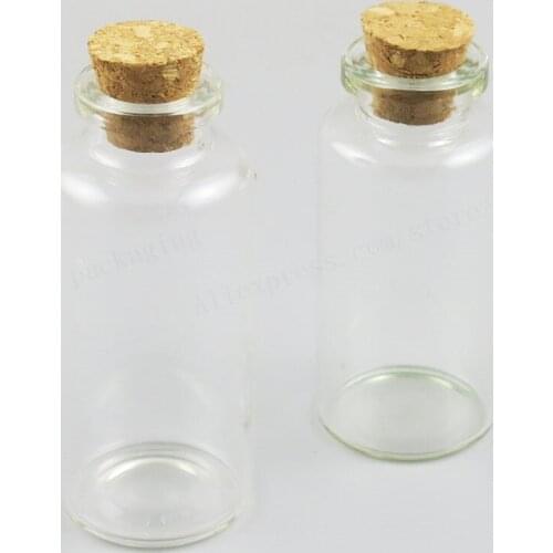 500 x 20ml 25ml Clear Glass Bottle with Cork 2/3oz Transparent Glass Vials Corked Wishing jars for pendant Wedding gift