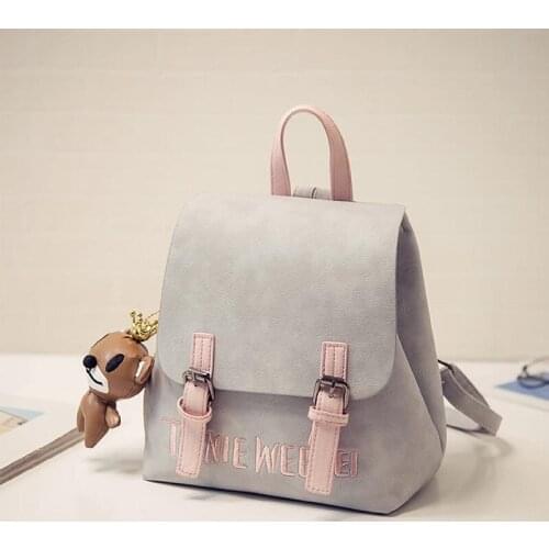 121218 new hot lady small PU leather backpack children lady travel bag student school bag