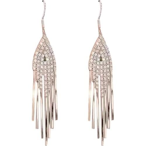 Earing South Korea Fashion Temperament Drill Tassel Earings 2021 Earrings For Women Oorbellen Wedding Jewelery Cute Accessories