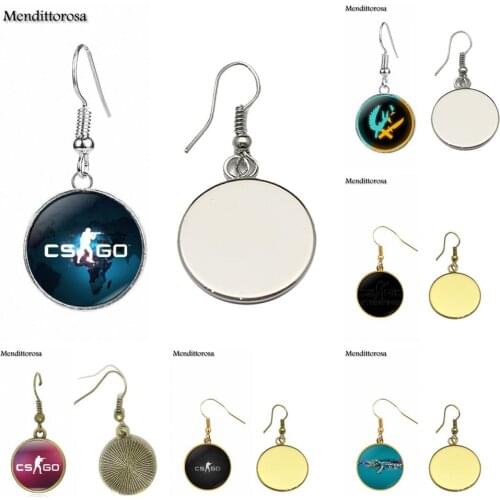 Mendittorosa CSGO Anime Bronze/Silver/Golden Clip Ear Hook Drop Earrings For Girls Best Gift For Lovely Daughter Sister