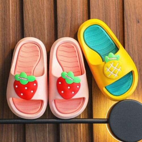 Children ShoesChildrens Slippers Toddlers Little Boys Girls Cute Fruit Slides Sandals Non Slip Beach Pool Shoes Baby Pantuflas