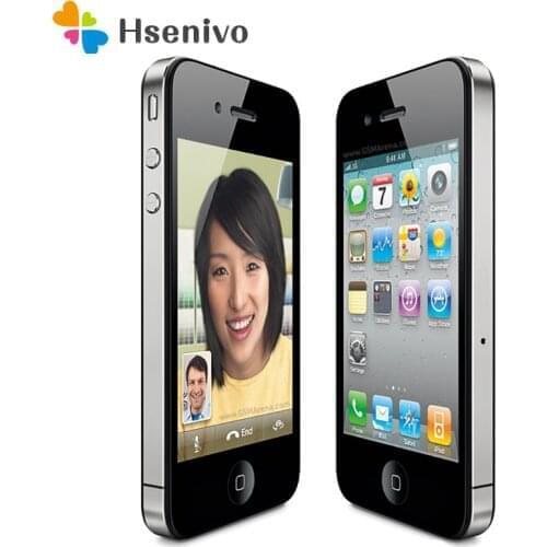 Apple Iphone 4 Used (95% New)-Original Unlocked Phone 32GB ROM Dual core 3.5 inch GSM WCDMA 3G WIFI GPS 5MP Camera Cell phone