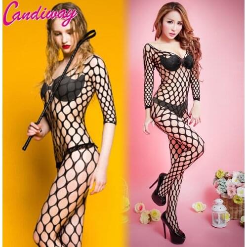 BDSM whips sexy mesh bodystockings Women hot cosplay Sexy Lady Fishnet Lingerie Open Crotchless Fishnet suit bondage horse ride