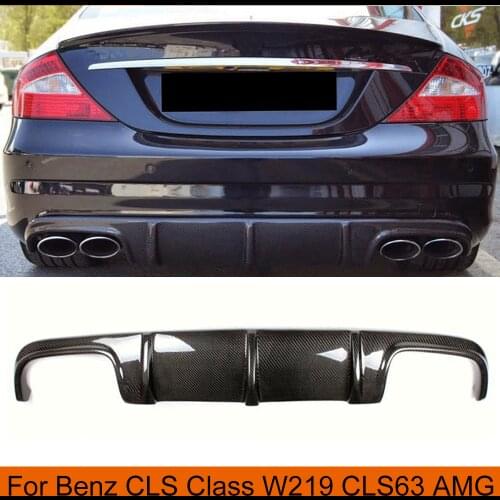 Carbon Fiber Rear bumper lip Diffuser For Benz CLS Class W219 AMG Bumper 2006-2010 Car accessories