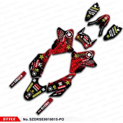 Aftermarket Vinyl Wraps for DRZ400SM DRZ400E DRZ 400 SM Enduro DRZ400 SM E KLX 400R 1999 to 2019, Style No. SZDRSE9919015-PO