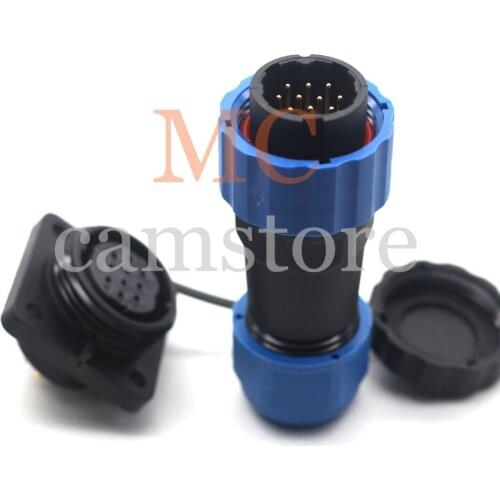 SD20 Waterproof connector 10pin IP68 power cable connector Male Female Plug Socket for Industrial Heavy Connector Motor Power
