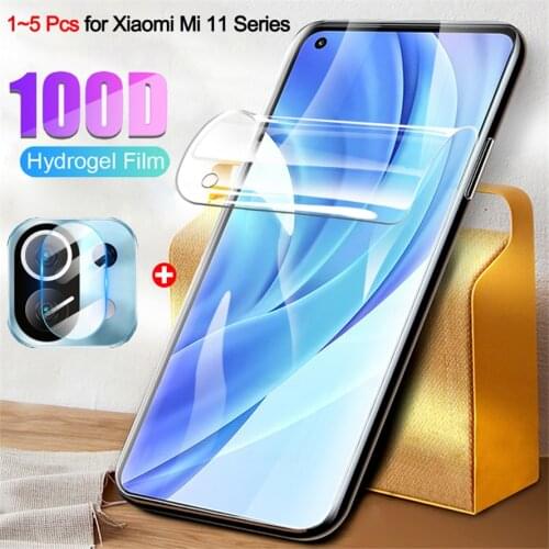 1~5 pcs xiaomi 11 lite Camera Soft Glass for mi 11 lite 5g Hydrogel Film mi11 ultra Screen Protector mi 11i Soft Glass mi 11lite