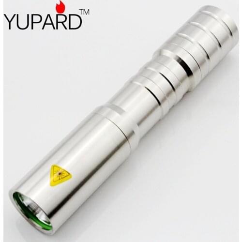 YUPARD 500Lm Q5 LED Torch Light LED Flashlight Stainless Shell 18650 rechargeable battery outdoor sport camping fishing