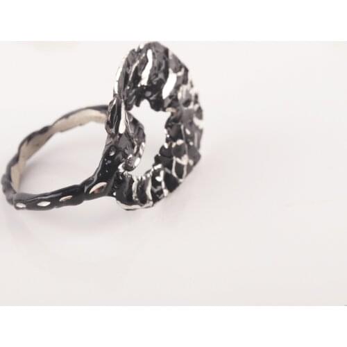 UM US JEWELRY Black Color Unisex Ring