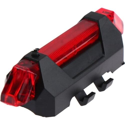 USB Rechargeable 4 Modes 5 LED Bicycle Tail Light Safety alarm Rear Lamp Portable Bike Lights Night Cycling Equipment