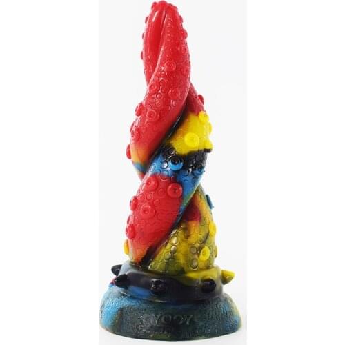 Octopus Sucker Colorful Anal Plug Dildo Antenna Massage Vaginal Anal Big Butt Plug Sex Toys For Women Men Masturbators Anal Toys