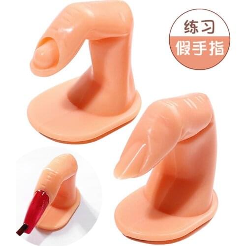 1 Pcs/set Nail Fake Finger Exercises Display Board Insert/with Nail Piece with Adhesive Fixed Console Model Nail Contact Tools