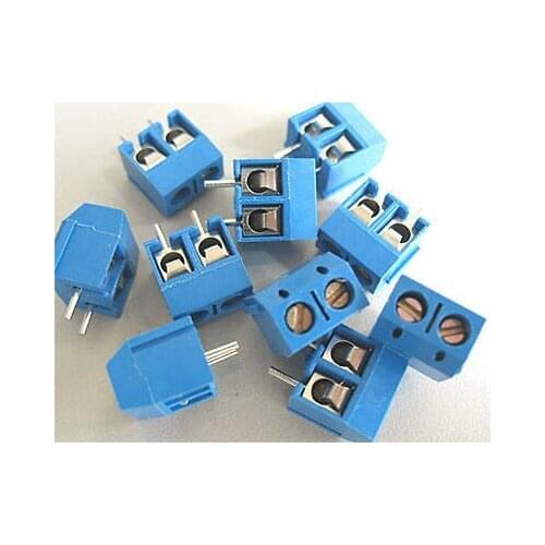 100pcs 2 Pin Screw Terminal Block Connector 5mm Pitch B
