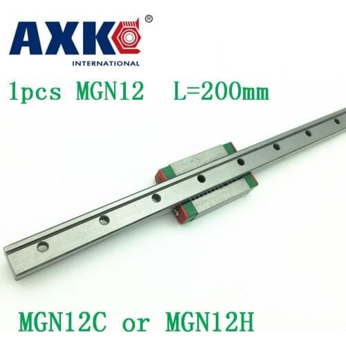 12mm Linear Guide Mgn12 L= 200mm Linear Rail Way + Mgn12c Or Mgn12h Long Linear Carriage For Cnc X Y Z Axis