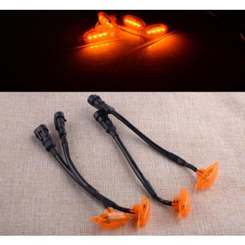 4pcs/Set Amber Front Grille LED Marker Light Lamp Raptor Style Grill Cover Fit for Ford Ranger 2021 2020 2019