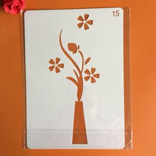 A4 29 * 21cm Sapling DIY Stencils Wall Painting Scrapbook Coloring Embossing Album Decorative Paper Card Template cake