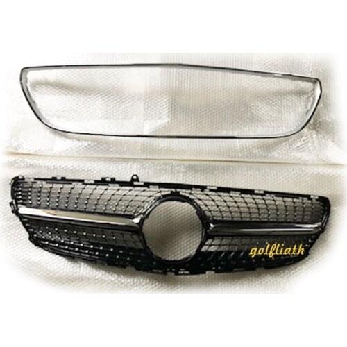 Diamond Grill For Mercedes Benz CLS Class W218 Facelift Sedan Auto Front Grille 2015-2018 CLS300 CLS350 CLS450 CLS500