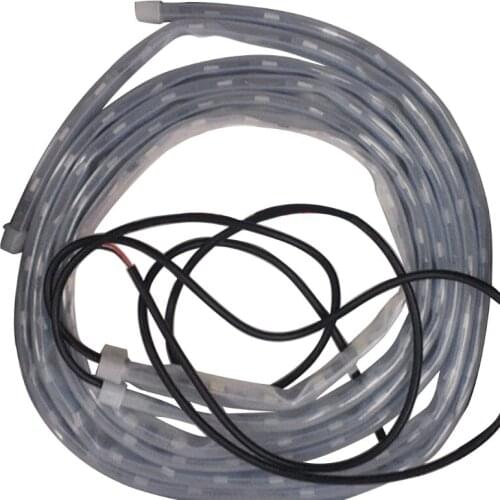 Car Interior Door LED Safety Warning Strobe Signal Lamp Strip 120cm Waterproof 12V Auto Decorative Ambient Lights