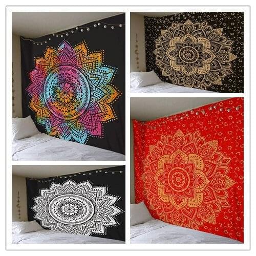 BeddingOutlet Mandala Tapestry Crystal Arrays Beautiful Flora Wall Art Tapestry 200cmx150cm Indian Sheet belgium New Beach towel
