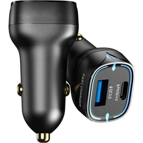 Fast Car Charger Adapter USB Type C 2-Port QC3.0 PD4.0 USB C for iPhone12 11 Pro Max iPad Macbook Pro Samsung LG Xiaomi Huawei