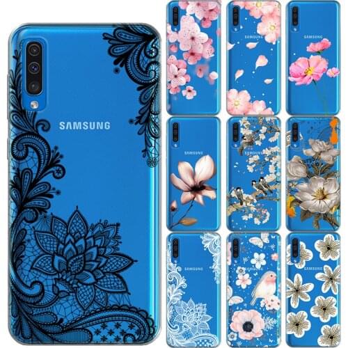 Sexy Retro Floral TPU Case For Samsung Galaxy A6 A8 Plus A9 A7 2018 A10 A20 A30 A40 A50 A60 A70 A80 A90 J3 J4 J6 Prime J330 J530