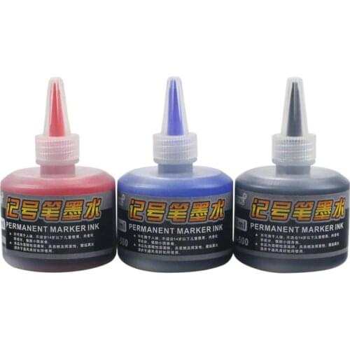 1 Bottle 50ml Refill Ink for Refilling Inks Marker Pen Black Red Blue 3 Colors School Office Supplies