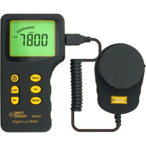 Digital Lux Meter Luxmeter Measuring Range 1~200.000 lux Light Illuminometer Photometer Lux/FC