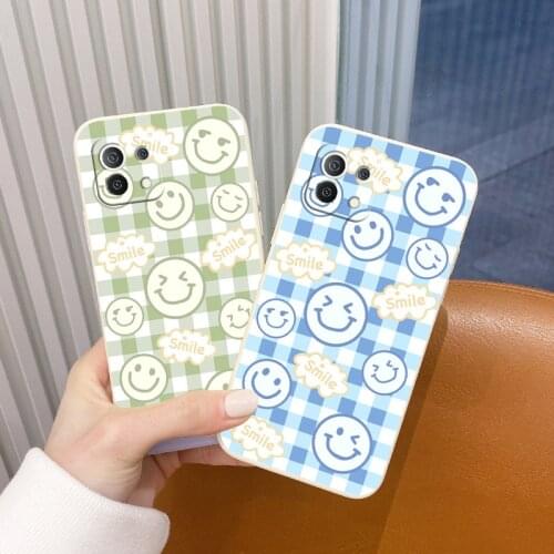Purple Smiley For Xiaomi Mi11 11i 10T 9T Pro Lite Liquid Slicone Soft Cover 10 9 8 Pro Poco F2 X2 F3 Pro Shockproof Phone Case