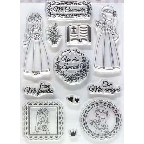 Spanish stamp Clear Stamp for Scrapbooking Transparent Silicone Rubber DIY Photo Album Decor 109