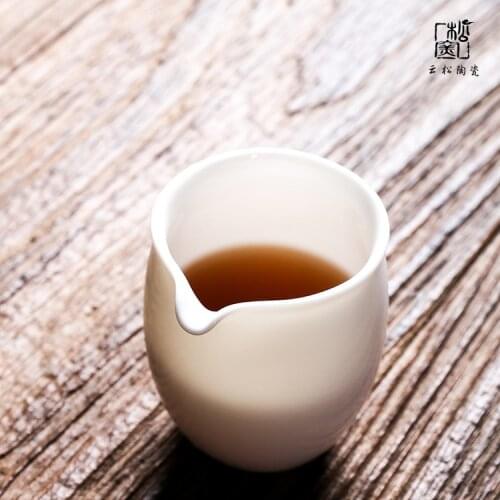 Ceramic Whiteware Kung Fu Tea Set Gel Grease White Jade Porcelain Pitcher New Product Tea Pitcher Original TeaCup Tea Set Siteel