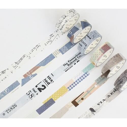 Collage Label Paper And Paper Tape Decorative Tape DIY Scrapbook Sticker Label Masking Craft Tape
