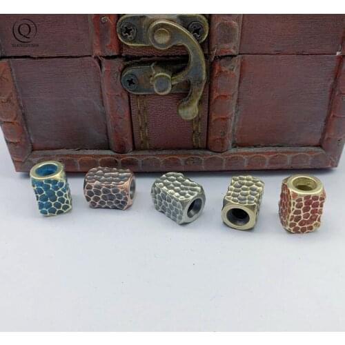 Brass Ice Crack Dragon Hammer Knife Bead Umbrella Rope Pendants Car Keychains Hangings Jewelry EDC Beads Accessories DIY Lanyard