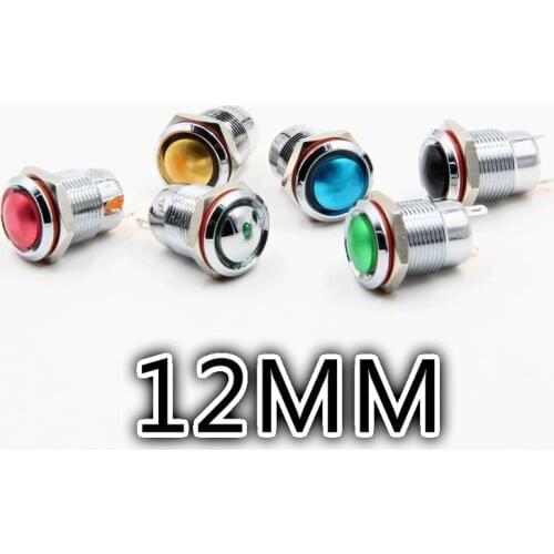 12mm metal push button switch with instantaneous or fixed switch, with multicolor oxidation head