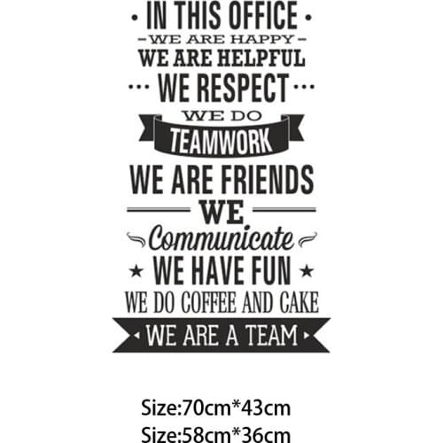 KUCADA team work wall sticker for living room home decoration removable wallpaper mural art decal wall decor WP3957