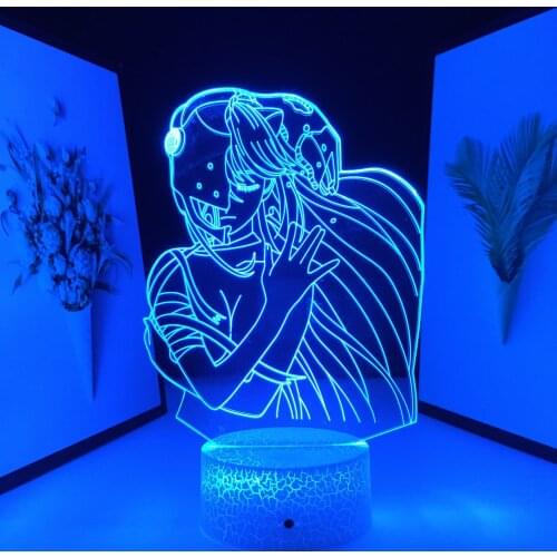 Anime Elfen Lied Lucy Nyu Figure Desk Lamp 3D Lamp Acrylic LED Night Light for Child Gift Room Decorative Nightlight Manga