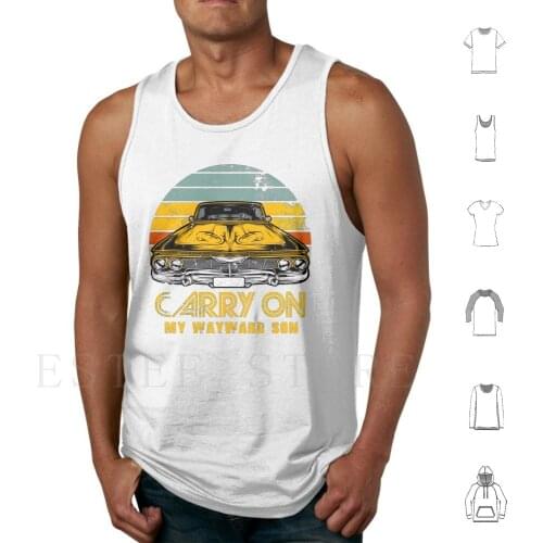 Carry On My Wayward Son Tank Tops Vest Sleeveless Carry On My Wayward Son Carry On Spn Supernatural Dean Winchester Sam