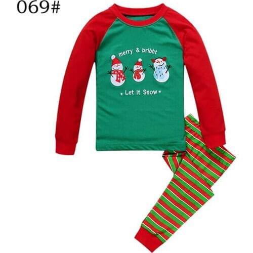 NEW Design Autumn Winter Boy Girl Christmas Xmas Kids Sets Children Baby Pajamas Clothes Red Sleepwear Suit P03