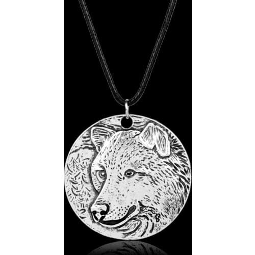 Animal Wolf Necklace Unisex Punk Jewelry Accessories Leather Cord Chain Pendants Necklaces
