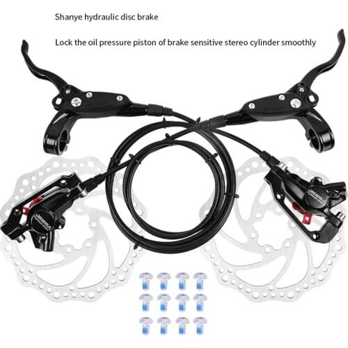 Front and Rear Brake Bicycle MTB Mountain Disc Hydraulic Brake 75CM 135CM Bike Oil Disc Brake Kit Left Right Control with Pads