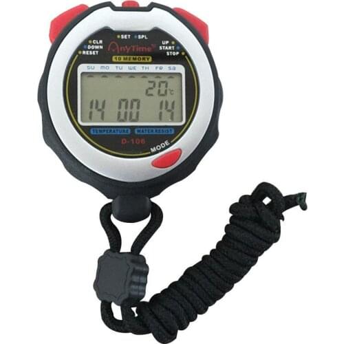 Portable Running Stopwatch Sport Counter Alarm Referee Chronograph Digital Timer